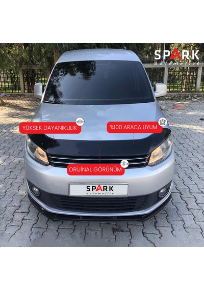 Volkswagen Caddy 2010-2015 Yıl Aralığı Uyumlu Kaput Rüzgarlığı 4mm Siyah