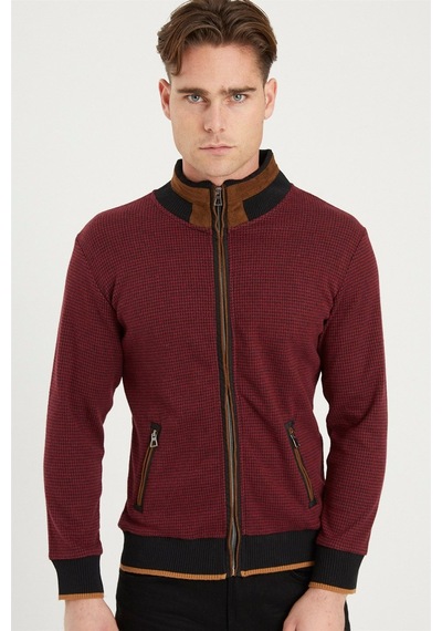 1021 Dewberry Erkek Sweatshırt-bordo Bordo