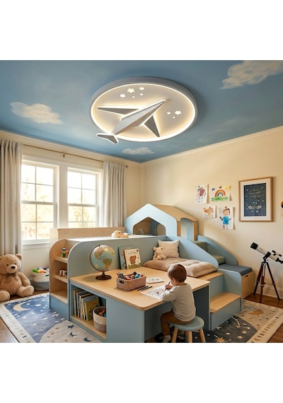 Skyjet 50 Cm Kumandalı Led Avize - Gece Lambası Modlu 48w Beyaz