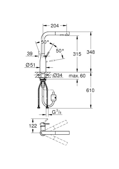 Grohe Spirallı Eviye Bataryası Essence Warm Sunset - 30270DA0