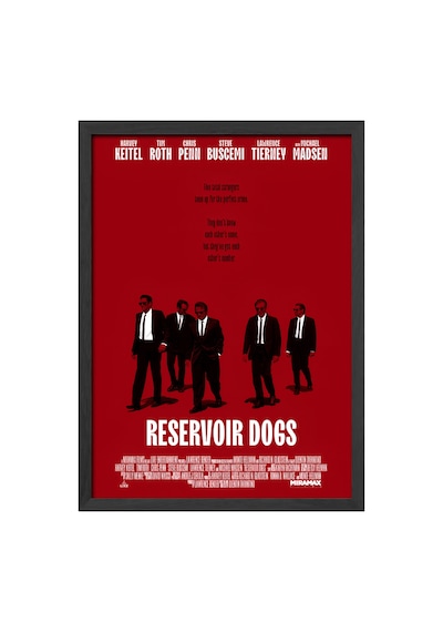 Rezervuar Köpekleri Siyah Ahşap Çerçeveli Poster, Film Duvar Tablosu