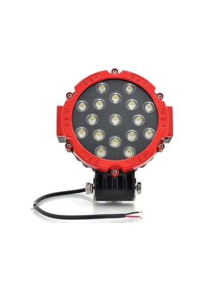 OtoÇizgi 17 Cm Yuvarlak 17 led Off Road Sis Lambası Kırmızı Siyah OtoÇizgi