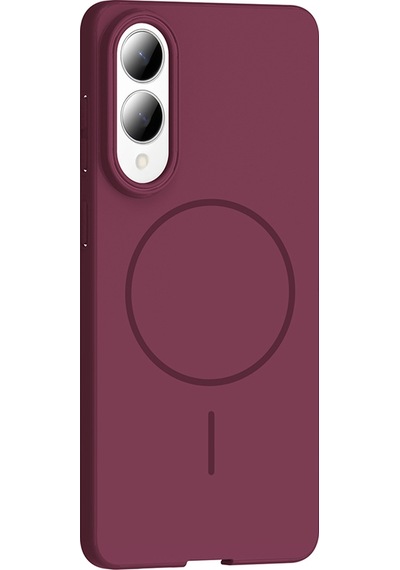 Subutu Galaxy S25 Edge Kılıf M-safe Şarj Özellikli Sbt Ruby Sert Kapak - Lacivert Lacivert