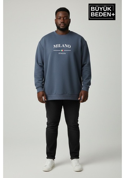 Süperlife Erkek Büyük Beden Milano İtalia Baskılı Bisiklet Yaka İnce Sweatshirt Spr26bsw956-9 Mavi Süperlife Erkek Büyük Beden Milano İtalia Baskılı Bisiklet Yaka İnce Sweatshirt Spr26bsw956-9 Mavi