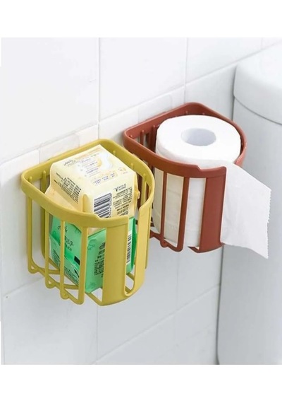 Tr Tineke Wc Kağıdı İçin Pratik Kolay Monte Edilebilen Yapışkanlı Çok Fonksiyonlu Beyaz Banyo Organizeri Diğer