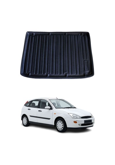 Ford Focus 1 Hb 1999-2004 Arası Uyumlu Araca Özel Kauçuk Tpe Bagaj Havuzu Siyah