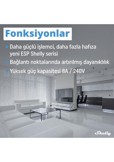 Shelly 1PM Mini Gen3 Enerji Ölçer Röle