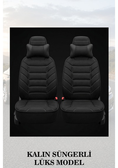 Fiat Fiorino Cargo 2017 Uyumlu Premium Lüks Siyah Renk 2 Adet Minder Ve Yastık