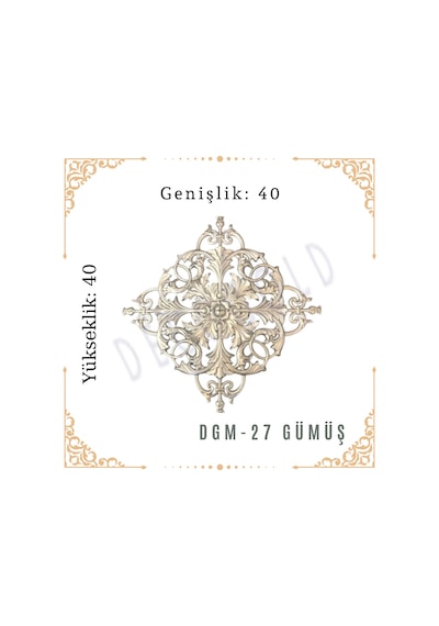 Decogold Saray Tavan Motif 40 40 Dgm-27-gümüş
