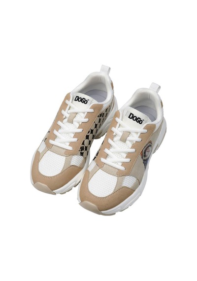 Kadın Vegan Krem Sneakers - Dooking Around Tasarım Çok Renkli