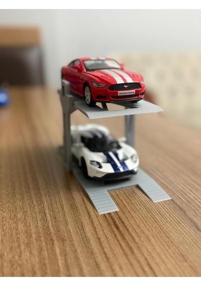 1:32 Ölçek Model Araba Sergileme Lifti - Standı 1 Adet - Araçlar Dahil Değildir .