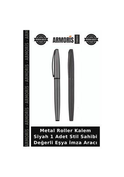 Metal Roller Kalem Siyah 1 Adet Stil Sahibi Değerli Eşya İmza Aracı Çok Renkli