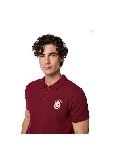 Gsstore Galatasaray 5 Yıldız Klasik Logo Polo T-shirt E251403 Bordo