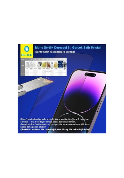 Delux Serisi Telefon Örtü Mobil Koruma Sapphire Privacy İphone 17 / 17 Pro Uyumlu Aparatlı