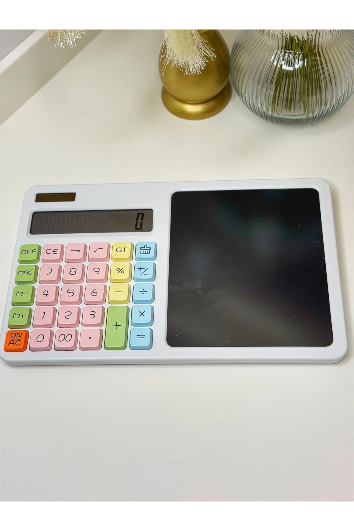 Tabletli / Kalemli Hesap Makinası Beyaz