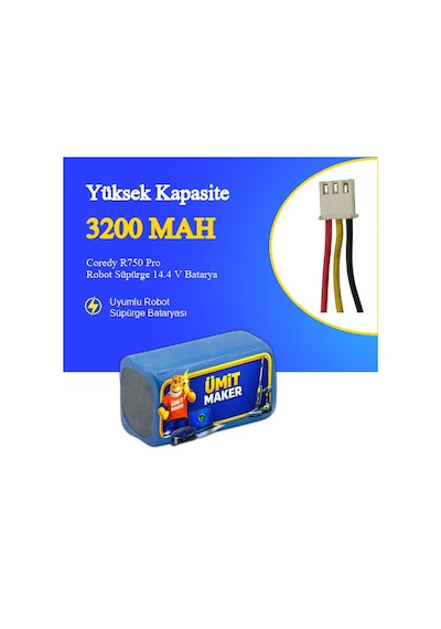 Coredy R750 Pro Robot Süpürge 3200 Mah Batarya