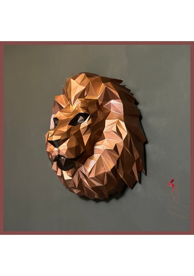 Aslan Origami Yaratıcılığı, Sevimli Hayvanı, El Yapımı Dekoru Ku