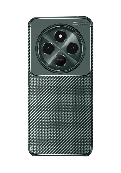 Coverzone Xiaomi Redmi 14c İle Uyumlu Silikon Kılıf Kamera Korumalı Karbon Tpu Brimstone Ultra Slim Fit Delux Haki