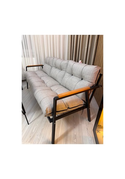 Houseart Açelya Balkon, Bahçe, Cafe - Salon - Metal Kanepe Koltuk Takımı 3+1+1 + Masa Açık Gri Houseart Açelya Balkon, Bahçe, Cafe - Salon - Metal Kanepe Koltuk Takımı 3+1+1 + Masa Açık Gri
