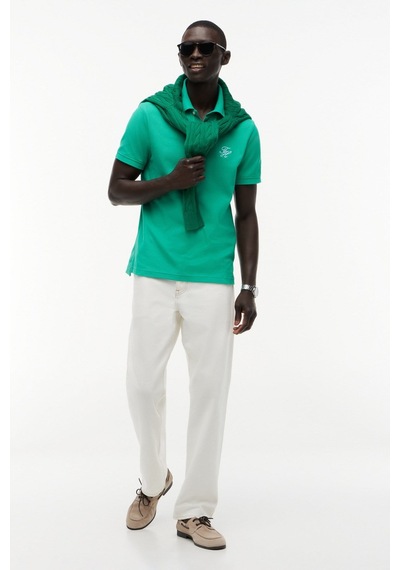 Tommy Hilfiger Th Erkek Script Regular Yeşil Polo Yaka T-shirt-16261