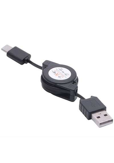 Alfais 6021 Usb To Type C Erkek Şarj Ve Veri Aktarım Kablosu Makaralı 75cm