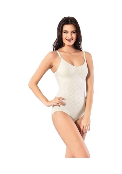 Özlem Bayan Seamless Askılı Kancalı Body 3001 Beyaz