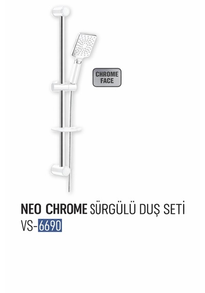 Neo Chrome Sürgülü Duş Seti Krom