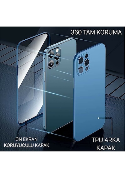 Apple Uyumlu iPhone 13 Pro Max Kilif 360 Tam Koruma + Yerlesik Ekran Koruyucu 516080931