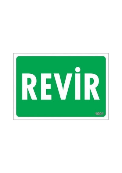 Revir Uyarı Levhası 17,5x25 Kod:1001