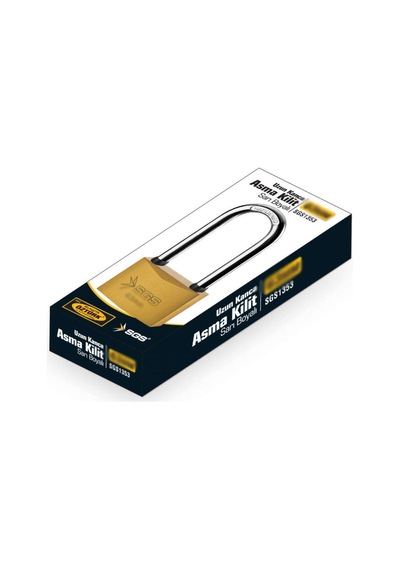 Sgs Asma Kilit Uzun Kancalı Sarı Boyalı 63mm Sgs1353
