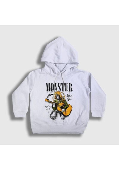 Presmono Unisex Çocuk Monster Nirvana Kurt Cobain Kapüşonlu Sweatshirt Beyaz Presmono Unisex Çocuk Monster Nirvana Kurt Cobain Kapüşonlu Sweatshirt Beyaz