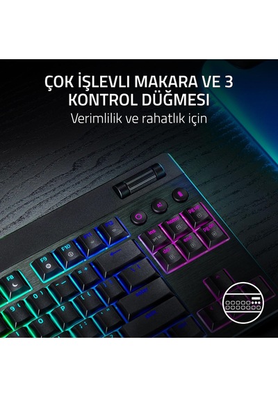 Razer Blackwidow V4 Tenkeyless Hyperspeed Low Profile - Kablosu