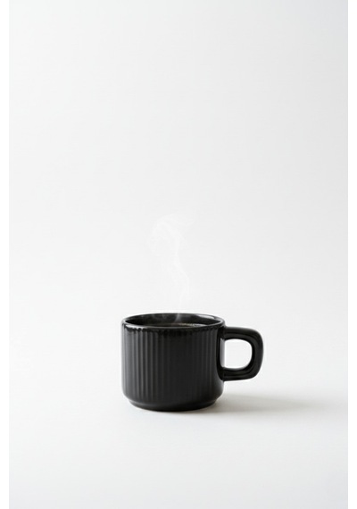 El Yapımı 260 Ml Siyah Parlak Seramik Mug Çay Kahve Kupası Mıt1301 siyah