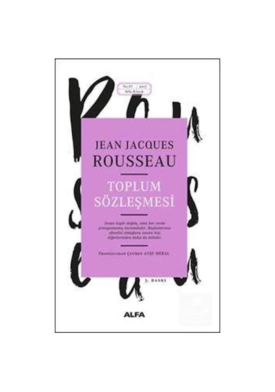 Toplum Sözleşmesi - Jean - Jacques Rousseau - Alfa Yayıncılık
