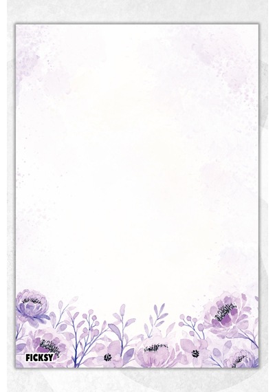 A5 Çiçek Bloknot Çizgisiz Defter - 50 Yaprak - Memopad - Notepad - Not Defteri - Not Kağıdı - 3174 Çok Renkli