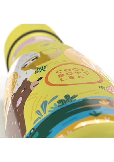 Cool Bottles The Kids Bottle Jungle Park Pipetli Termos Suluk 260 Ml Çok Renkli