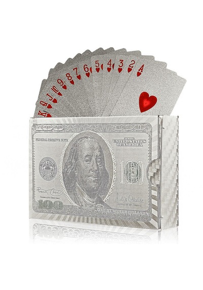 Silverdolar İskambil Kağıdı Pvc Su Geçirmez Oyun Kağıdı Cin383slv