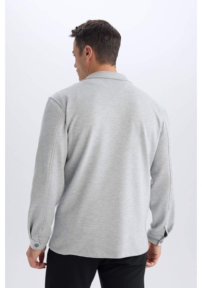 DeFacto Regular Fit Polo Yaka Gömlek Ceket D7243AX25SPGR370
