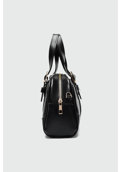 Shule Bags Peggy Oval Çapraz Çanta Siyah Siyah
