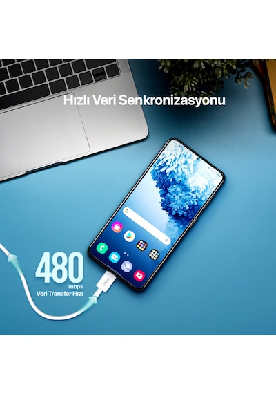 Ttec Type-C Şarj Kablosu  Beyaz