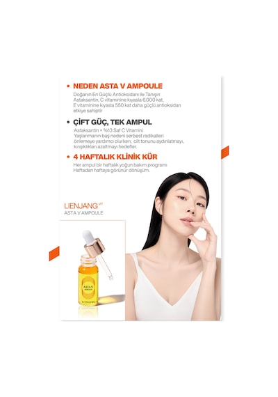 %13 Saf C Vitamini & Astaksantin Leke & Kırışıklık Karşıtı Yoğun Aydınlatıcı Ton Eşitleyici Ampül Seti 4x10ml