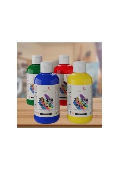 Ana Renkler Akrilik Boya Seti - 4 Adet 250gr 0,15 L