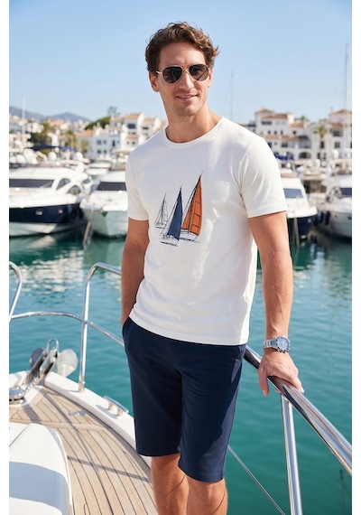Buratti Pamuklu Regular Fit Normal Bel Belden Bağlamalı Erkek Short 5908021 Indigo