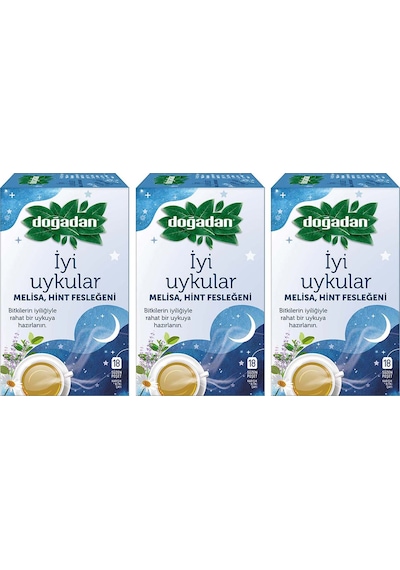 Doğadan İyi Uykular Çayı Melisa Hint Fesleğeni Süzen Poşet 3 x 18'li