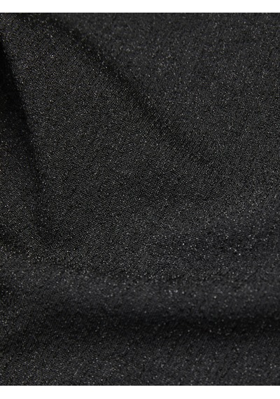 Jack & Jones Kadın Simli Kumaş Crop Top - Sigga Black