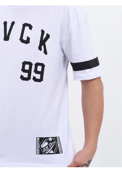 Ekkokids Çocuk Harf Baskılı Tshirt-14613 Beyaz