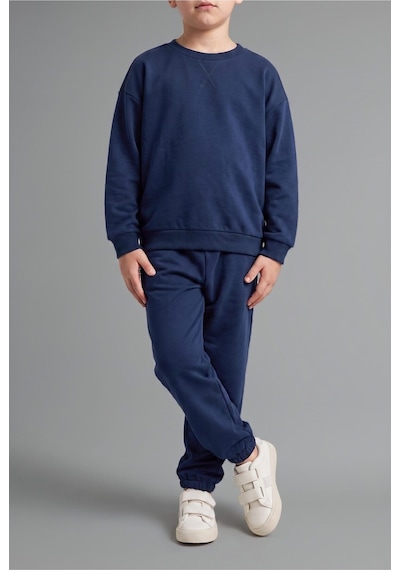Defacto Uzun Kollu Sweatshirt Elastik Belli Eşofman Altlı 2li Takım Erkek Bebek H5617a526auın176 İndigo-ın176