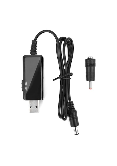 Electroon 5v 9v - 12v Usb To Dc Çevirici Kablo 5.5x2.1mm Jak Fişli Dijital Ekranlı
