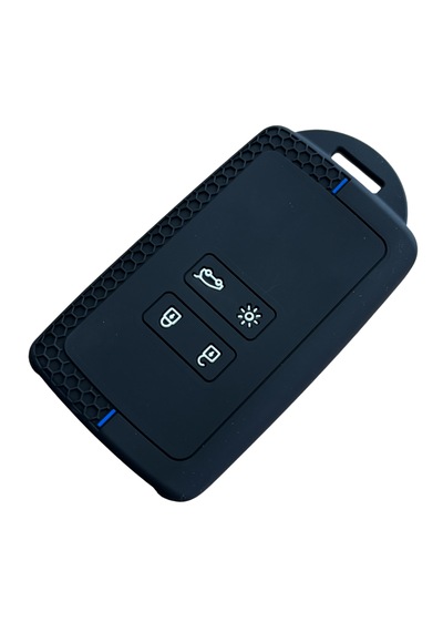 Autohan Keys Renault Austral, Megane 4, Talisman, Clio 5 İçin Silikon Anahtar Kılıfı, Petek Desenli, Siyah-mavi