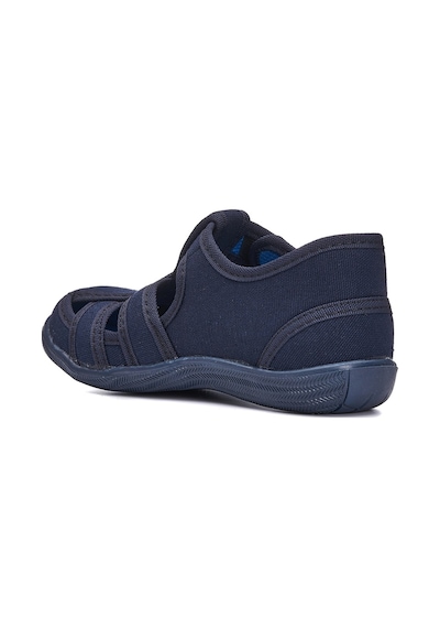 Nstil Günlük Unisex Çocuk Sandalet Esnek Kaymaz Taban Keten Cırtlı Yazlık Ev Okul Kreş Ayakkabı 143 Lacivert